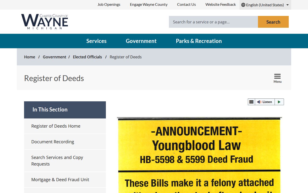 Hamtramck residents directory Wayne County deed fraud alert