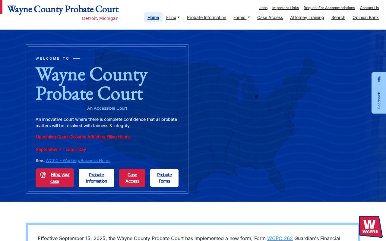 Hamtramck residents directory Wayne Probate Court case search